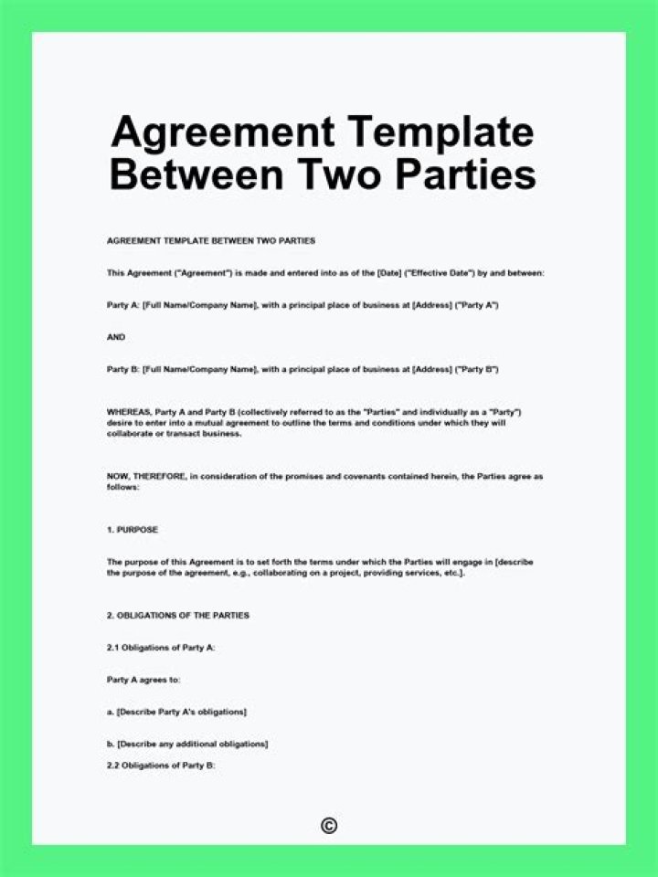 How do you make a contract between two parties?