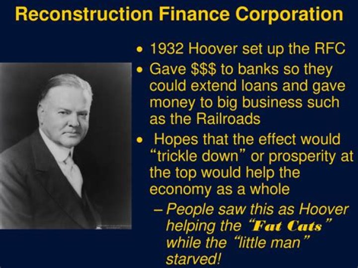 Who did the Reconstruction Finance Corporation give money to?